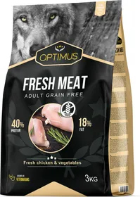 Meilleurs prix pour OPTIMUS Fresh Meat au poulet frais sans céréales pour chien adulte