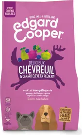 Comparer les prix de Edgard &amp; Cooper Croquettes Chevreuil et Canard frais Sans Céréales Hypoallergéniques pour Chien Adulte
