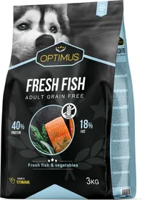 Comparer les prix de OPTIMUS Fresh Fish au poisson frais sans céréales pour chien adulte