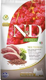 Comparer les prix de FARMINA N&amp;D Quinoa neutered canard pour chien adulte mini 2,5KG