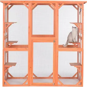 Comparer les prix de Grand parc à chat enclos/catio d'extérieur pour jardin et terrasse Zolia Laurel
