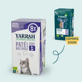 Meilleurs prix pour YARRAH Multipack 8x100g de pâtées pour chat au poulet et à la dinde, sans céréales