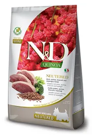 Comparer les prix de FARMINA N&amp;D Quinoa Canard pour chien stérilisé mini