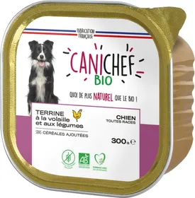 Meilleurs prix pour CANICHEF BIO Barquettes pour chien - 2 saveurs au choix 