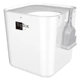 Comparer les prix de zooplus Bac à litière Top Box blanc (Bac à litière fermé), Bac à litière pour chat