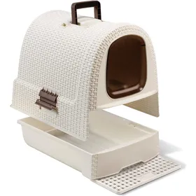 Comparer les prix de Curver Bac à litière pour chats 51 x 38,5 x 39,5 cm Gris