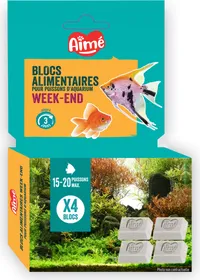 Comparer les prix de Aimé Nourriture pour Poissons d'Aquarium - Bloc alimentaire Week-end