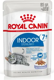 Comparer les prix de Indoor Sterilised 7+ en gelée Royal Canin - Sachet pour chat