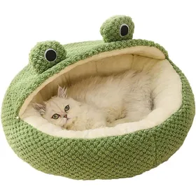 Meilleurs prix pour Panier pour chat en forme de donut - DOK - 50 cm - Chaud et doux - En forme de grenouille - Dessous antidérapant