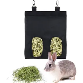 Meilleurs prix pour Mangeoire à foin pour petits animaux - DOK - 28x45x4 cm - Tissu Oxford - Installation facile - Support amovible