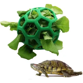 Meilleurs prix pour Balle distributeur de friandises tortue 14 cm jouet éducatif à fruits et légumes pour animaux domestiques