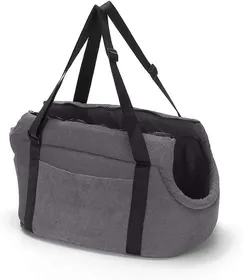 Meilleurs prix pour Sac Transport Chien Lavable Sac à Main pour Chat Panier Transport Chien Sac pour Lapin Sac de Voyage Velours côtelé  Gris M