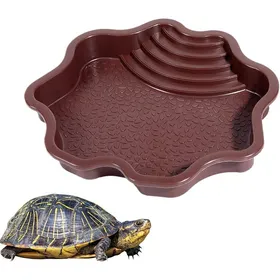 Comparer les prix de Mangeoire pour reptile - Mangeoire d'eau pour tortue avec rampe - Accessoires pour habitat de reptile, grenouille,  gecko