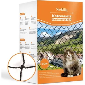 Comparer les prix de YSFMODE-Filet Renforcer Balcon Chat6X3M Filet Fenetre Sécurité Chat Sans Percer Pour BalconsTerrassesFenêtresLucarnes Et Porte