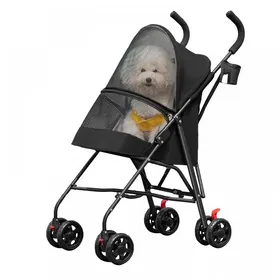 Meilleurs prix pour MIPAN.3 en 1 Poussette pour animaux - Poussette pour petit chien  - Poussette pour chat-Pliable + Portable - 97x45x55cm-Noir