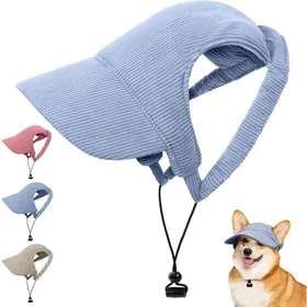 Comparer les prix de Casquette de Baseball Bleue (Taille S) pour Chien Chapeau de Soleil Réglable avec Trous pour Oreilles .