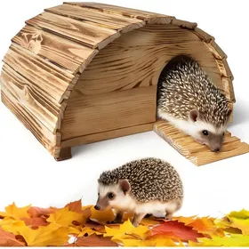 Comparer les prix de Abri Cabane Mangeoire Hérisson Refuge éxtérieur en bois massif Hibernation BrunKnut