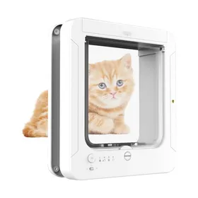 Comparer les prix de Chatiere 30 x 265 x 5 cm Blanc Libre accès Installation flexible Fonction de verrouillage Usage animalier Isolation phonique