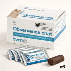 Meilleurs prix pour Complément Alimentaire - TVM - OBSERVENCE CHAT - 30x10g - Saveur Appétente - Texture Dissimulative