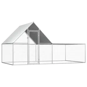 Meilleurs prix pour Clapier - Poulailler - 4 x 2 x 2 m - Acier galvanisé SS00083909