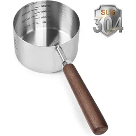 Meilleurs prix pour Cuillère doseuse animaux 250ml acier inox manche bois nourriture chien chat précision durable