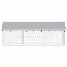 Comparer les prix de Solde 2026parc polyvalent/grande cage pour chien Argent - Chenil extérieur avec toit 400x100x150cm 25 Kg 83554591