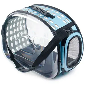 Meilleurs prix pour Transporteur Animaux de Compagnie Cage Pliable pour Chiens et Chats Sac de Transport Bleu PZCC