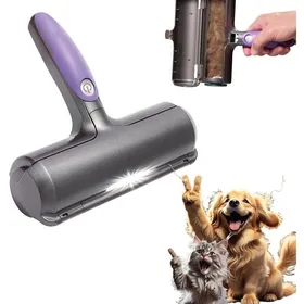 Comparer les prix de Sweeper Brush Brosse anti poils animaux Ramasse poils chat / chien - Violet et Gris Pour Canapé/Vêtements/Voiture