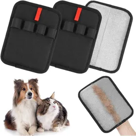 Comparer les prix de Static Gant de Toilettage Animaux de Compagnie 2 Pièces Pet Hair Remover Glove Gant Brosse Poil Chat Chein Ramasse Poils Animaux