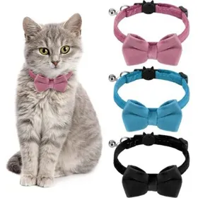 Comparer les prix de Collier Chat Anti Etranglement Collier de Chaton Réglable Collier pour Chat avec Clochette et Nœud Papillon pour Chaton Chats Chiot