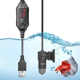 Comparer les prix de Mini Chauffage Aquarium USB 10W 5V Chauffage D’Aquarium 18-34 degrés Celsius Température Réglable 10W USB 3L avec Affichage d