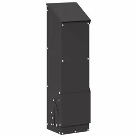 Meilleurs prix pour Mangeoire pour poules en acier - vidaXL - Noir - 13x12x51 cm - Capacité 5 kg - Résistant aux intempéries - Imperméable