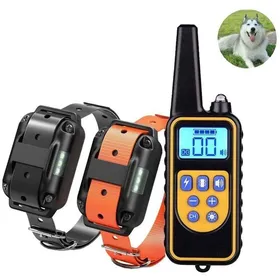 Meilleurs prix pour Collier de dressage pour chien tanche et rechargeable IP67 porte de 800 m 99 niveaux de vibration et choc lectrique VHV