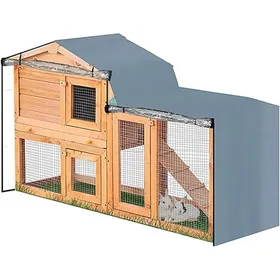 Meilleurs prix pour Universal Rabbit Hutch Cover Pet Cage Dust Protector 147x52x86cm Gray Multicolor Hutch