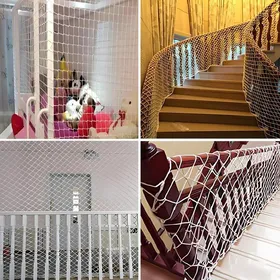Meilleurs prix pour Filet de sécurité pour balcon - GREENVEA - Dimensions 15x3 m - Mailles 5x5 cm - Diamètre corde 36 mm