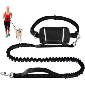 Meilleurs prix pour MHY® - Laisse mains libres pour chien avec fermeture éclair pour chiens de taille moyenne à grande double poignée et élastique rét