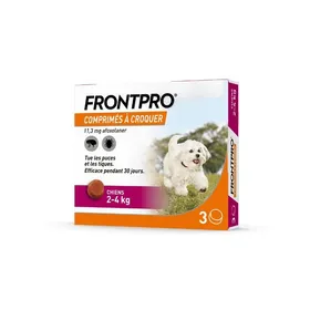 Meilleurs prix pour Frontline Frontpro Comprimés Antiparasitaire 2-4Kgs Boite de 3