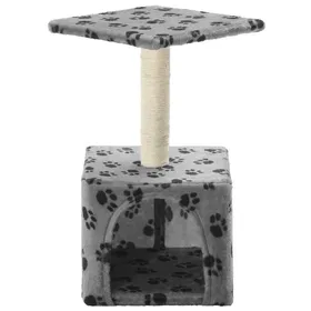 Meilleurs prix pour Arbre à chat avec griffoirs en sisalTour de Chat Moderne 55cm Gris Motif de pattes SQZR569959 - BELLE MAISON DECO