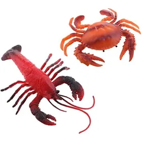 Meilleurs prix pour Paquet de 2 grand modèle réaliste de homard et de crabe pour la décoration de la maison affichage d’aquarium