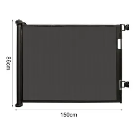 Meilleurs prix pour Barrière de sécurité rétractable en ABS - Barrière descalier - Barrière pour animaux domestiques - 86 x 150 cm - Noir.
