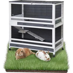Meilleurs prix pour Cage Clapier Enclos pour lapins avec roulettes 115 x 60 x 118 cm.Modele Oscar