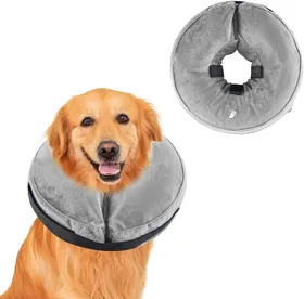 Comparer les prix de Collerette Gonflable pour Chien Ajustable Collier de Récupération Chat Cône de Cicatrisation pour Chien Collier de Protection (L)