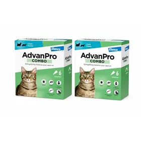 Comparer les prix de AdvanPro Combo - Solution Antiparasitaire Chat – Lot de 2 Boîtes de 6 Pipettes – Protection contre Puces Tiques et Larves