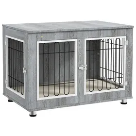 Meilleurs prix pour Plaque épaissieCage pour chiens PawHut niche pour chiens cage pour animaux domestiques avec coussin 2 verrous pour chiens de ta