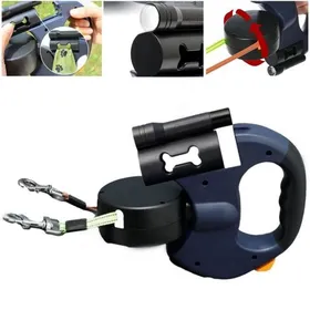 Comparer les prix de Laisse rétractable lumineuse pour 2 chiens avec sangle rétractable robuste de 3 m sangle pivotante anti-enchevêtrement à 360°