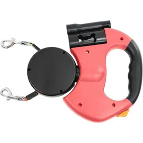 Meilleurs prix pour Laisse Double Rétractable 5m (Dupliqué) Câble Réfléchissant Anti-Enchevêtrement 360° pour 2 Chiens .