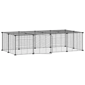 Meilleurs prix pour JILLS - Poulailler enclos cage poules dextérieur - animaux de compagnie à 20 panneaux et porte Noir 35x35cm OCT6093330
