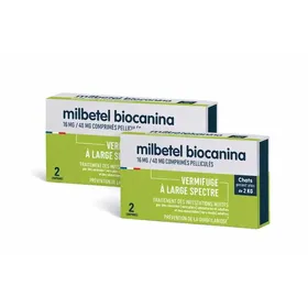 Meilleurs prix pour Milbetel vermifuge pour chats lot de 2 boites de 2 comprimés