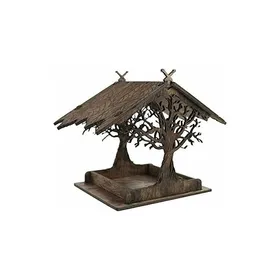 Comparer les prix de Mangeoires pour Oiseaux Sauvages Mangeoire Oiseaux Exterieur en Bois Maison Oiseaux Exterieur Jardin Mangeoire à Oiseaux Suspend