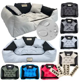 Meilleurs prix pour Panier pour chien KINGDOG 130x105 cm personnalisé imperméable gris clair